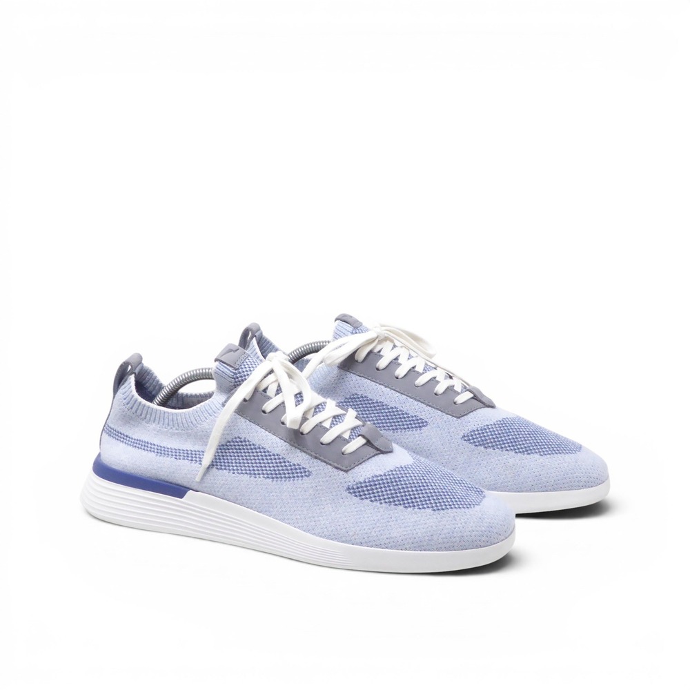 Wolf & Shepherd Mens SwiftKnit Derby Light Blue Knit Sneakers Size 10